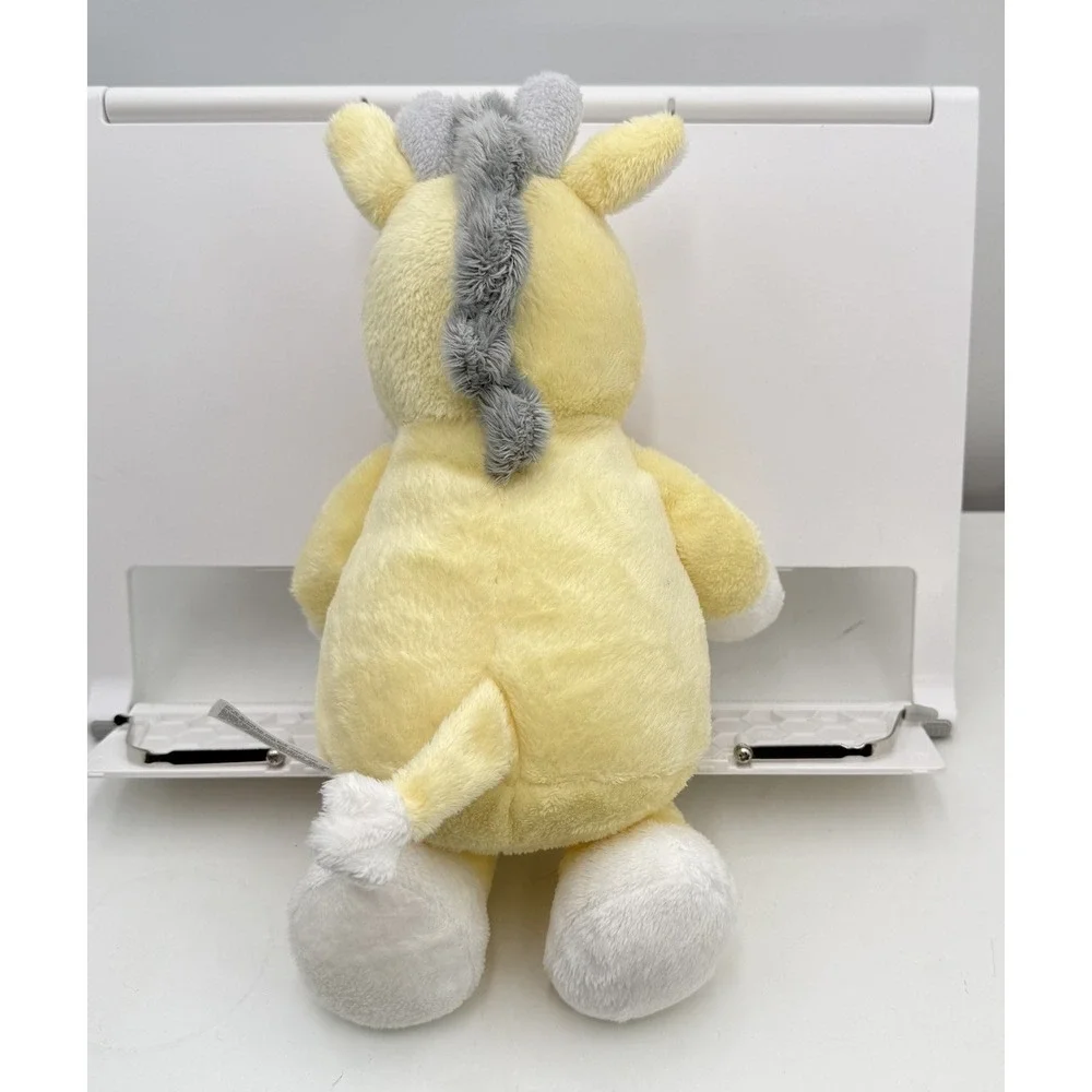 Carters Yellow White Gray Plush Giraffe Soft Stuffed Baby Toy Lightly Weighted